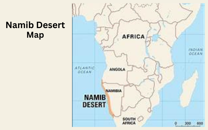 map of the namib desert